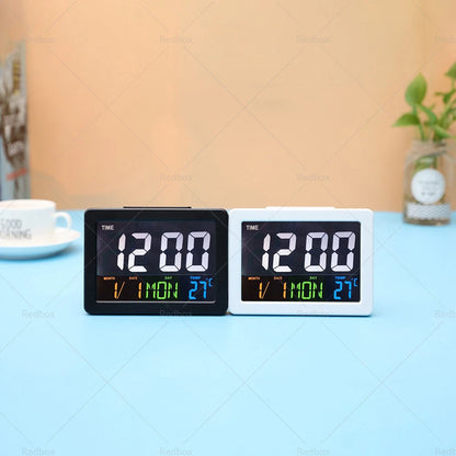 Large Jumbo LED Wall Desk Clock with Calendar & Temperature for Home AU