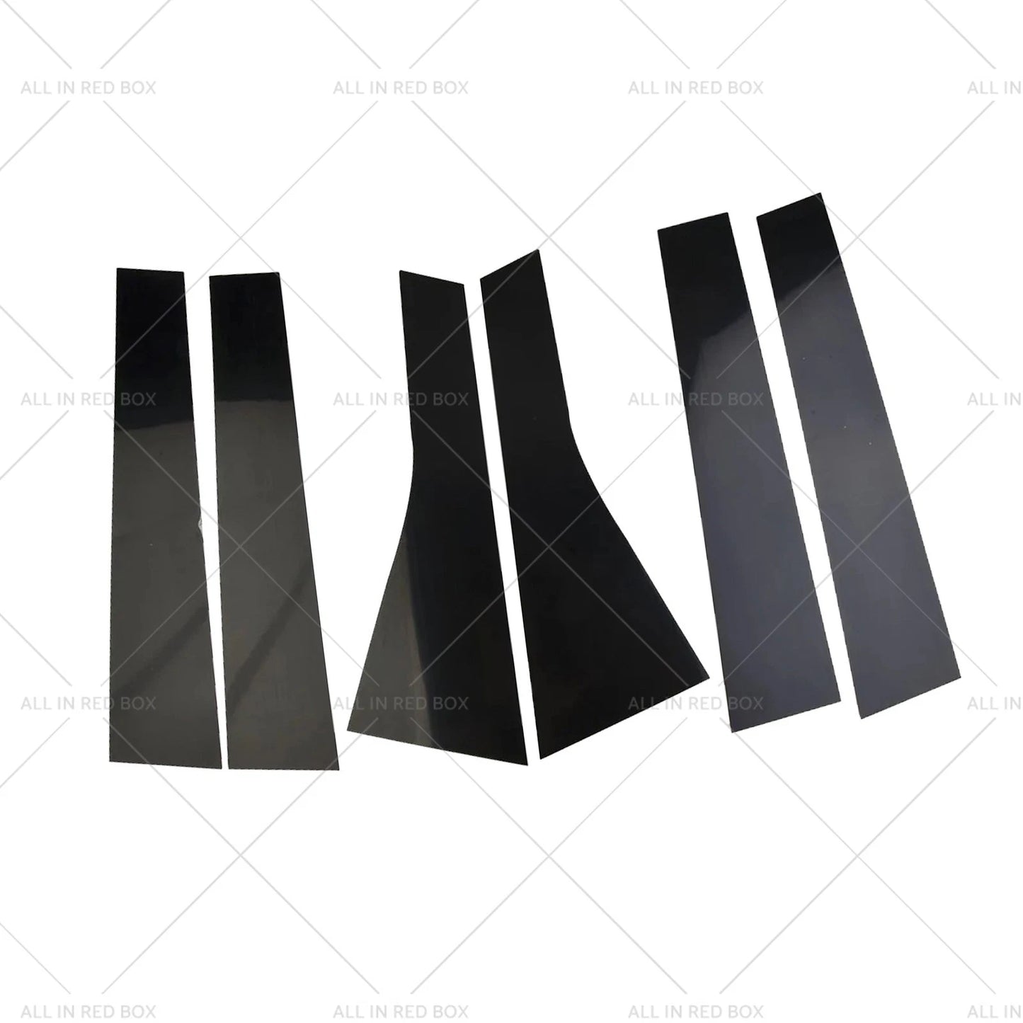 6 x Black Pillar Post Cover Trims for Jeep Grand Cherokee (2011-2021)