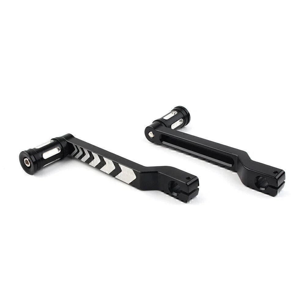 Black Heel & Toe Shift Lever & Shifter Pegs for Harley FLHT FLTR