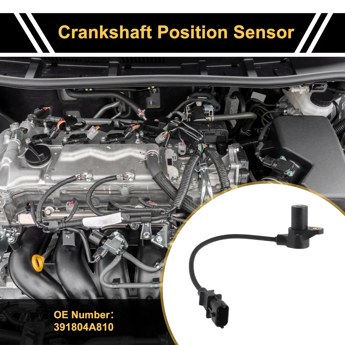Crankshaft Position Sensor for Hyundai H-1 H100 H350 Porter 2.5 (2007-2023)