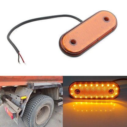 24V 20 LED Oval Side Marker Light Tail Lamp for Trailer Truck Van