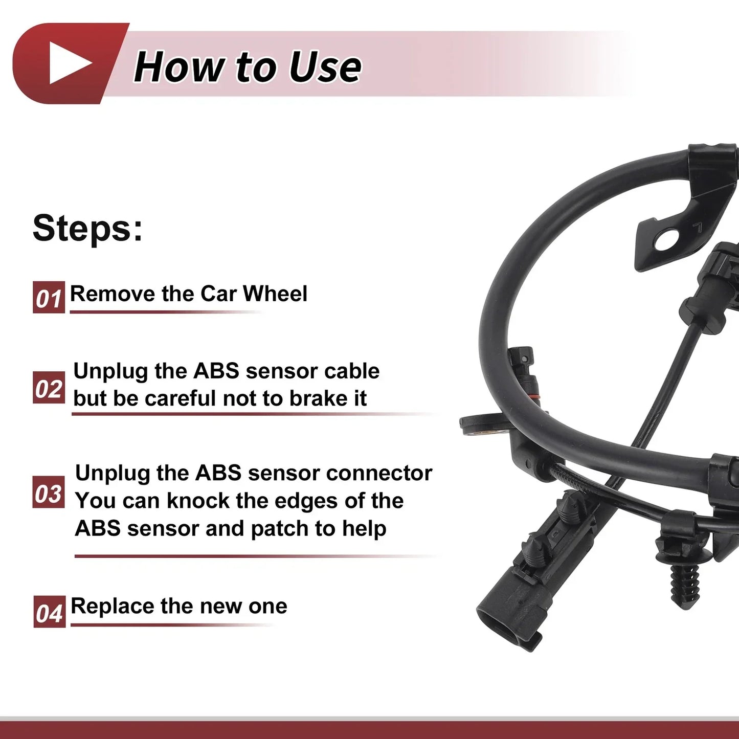 ABS Wheel Speed Sensor for Dodge Journey L4 Rear Left (2011-2020)