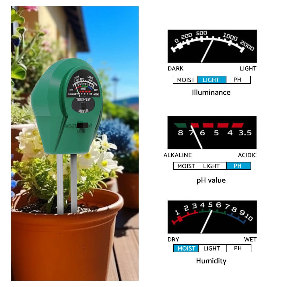 3-in-1 PH Meter TDS PPM Meter for Home Water & Garden Soil Use
