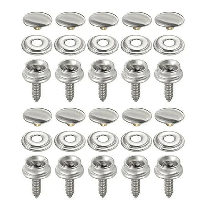 30pcs Screw Kit Snap Fastener Stainless Steel