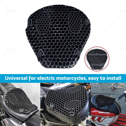 1x Motorcycle Gel Seat Cushion Pillow Pad Cover for Comfort