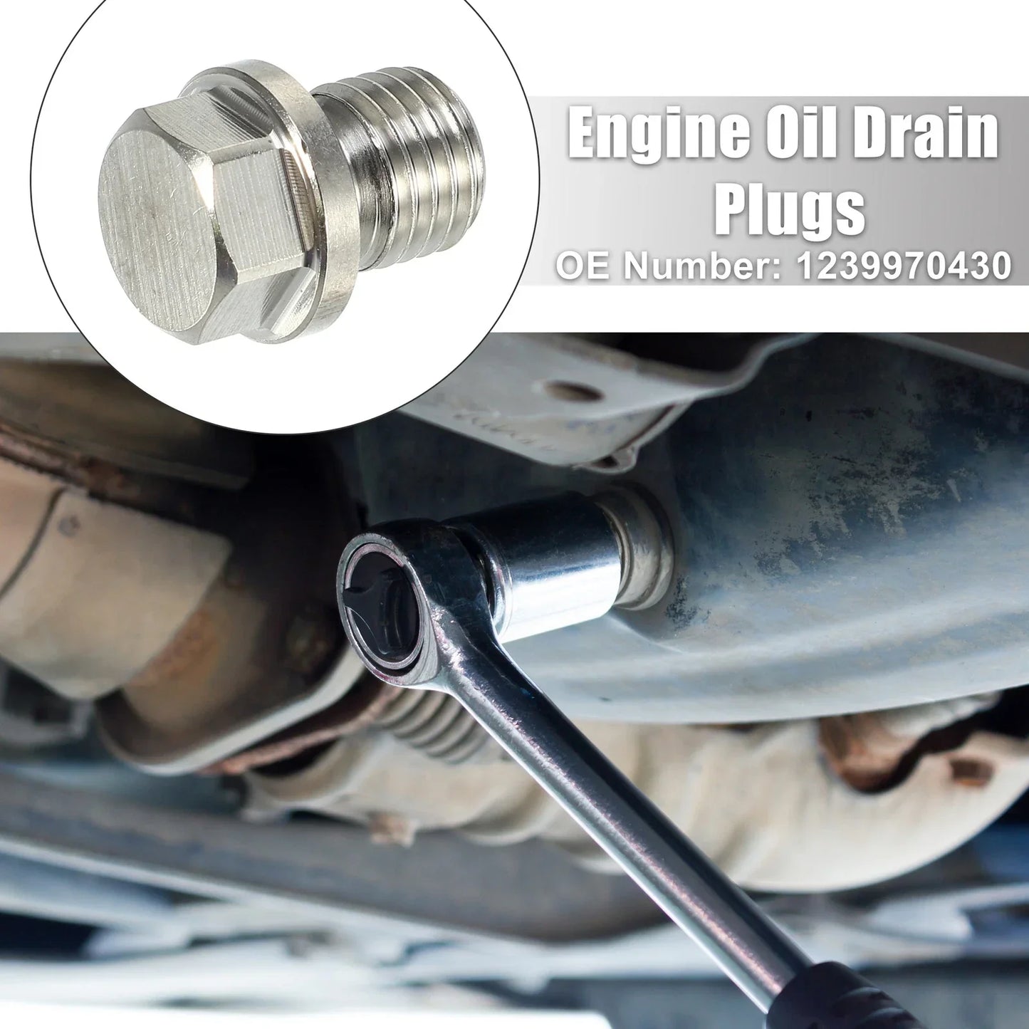 M12x1.5 Engine Oil Drain Plug with Washer for Mercedes-Benz