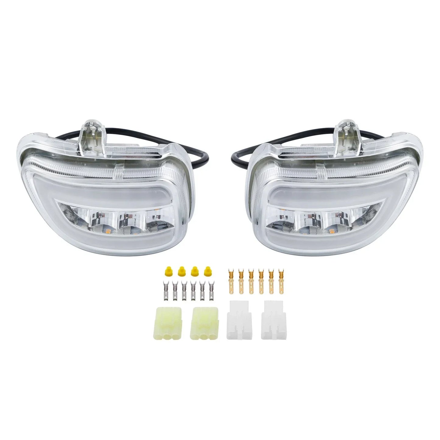 Front LED Turn Signals Clear Lens for Honda Goldwing 1800 GL1800 (2001 - 2017)