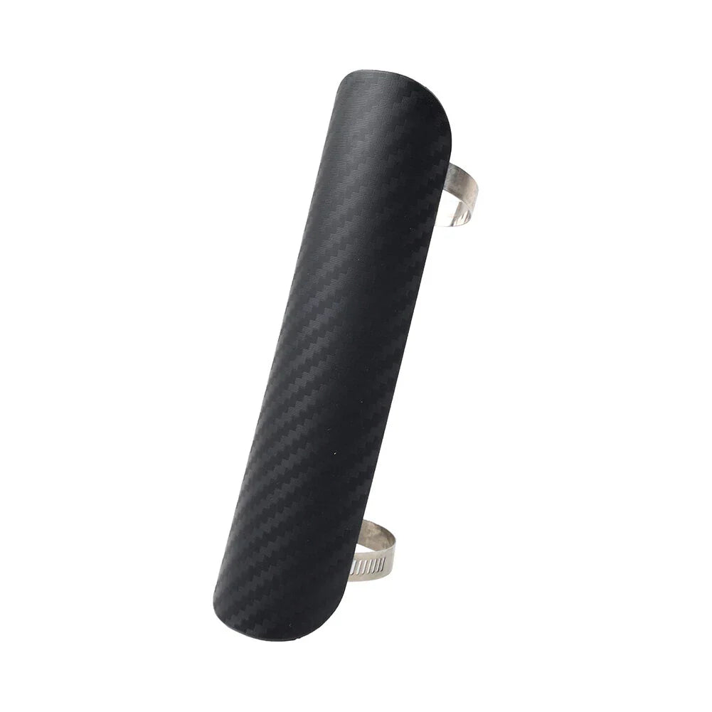 Universal Exhaust Muffler Pipe Heat Shield Cover for Motor Black/Silver
