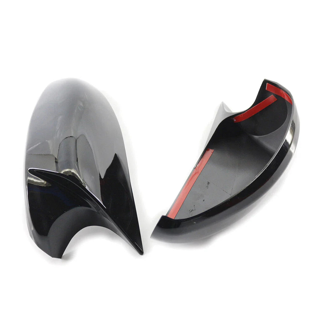 Black Rearview Mirror Cover Caps for BMW E81 E82 E87 E88 E90 E91 E92 (2006-2013)