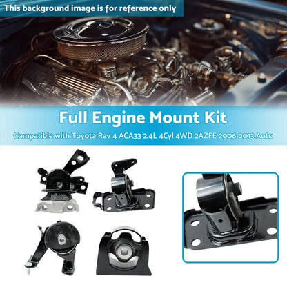 Engine Mount Kit for Toyota RAV4 ACA33 2.4L 4Cyl 4WD (2006-2013)