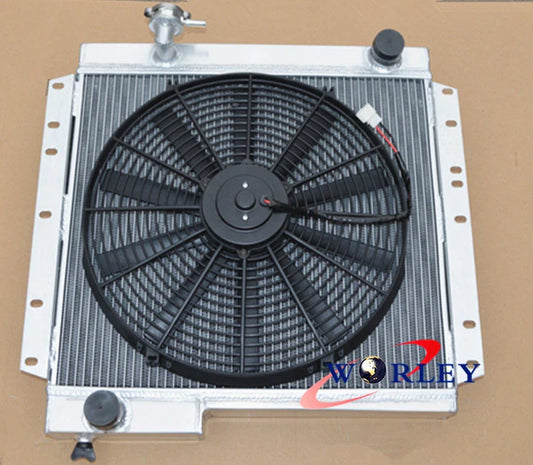 3 Row Aluminum Radiator & Fan for Toyota Land Cruiser BJ40 BJ42 (1975-1984)
