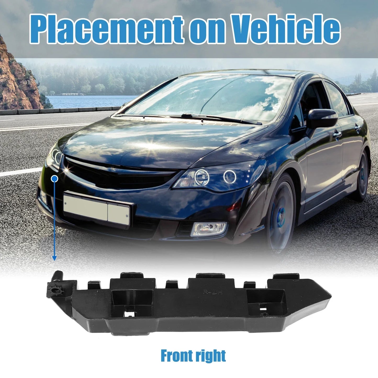 Right Side Front Bumper Bracket for Honda Civic (2012-2015)
