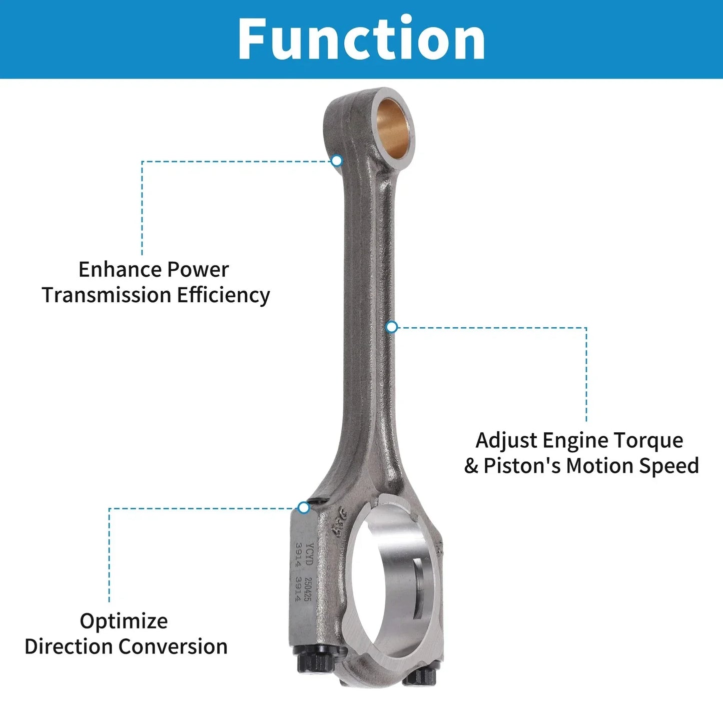 4 x Engine Connecting Rods for Hyundai Elantra (2011-2015)