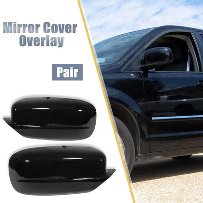 Glossy Black Side Mirror Covers for Chrysler 200/300, Dodge Charger (2011-2021)