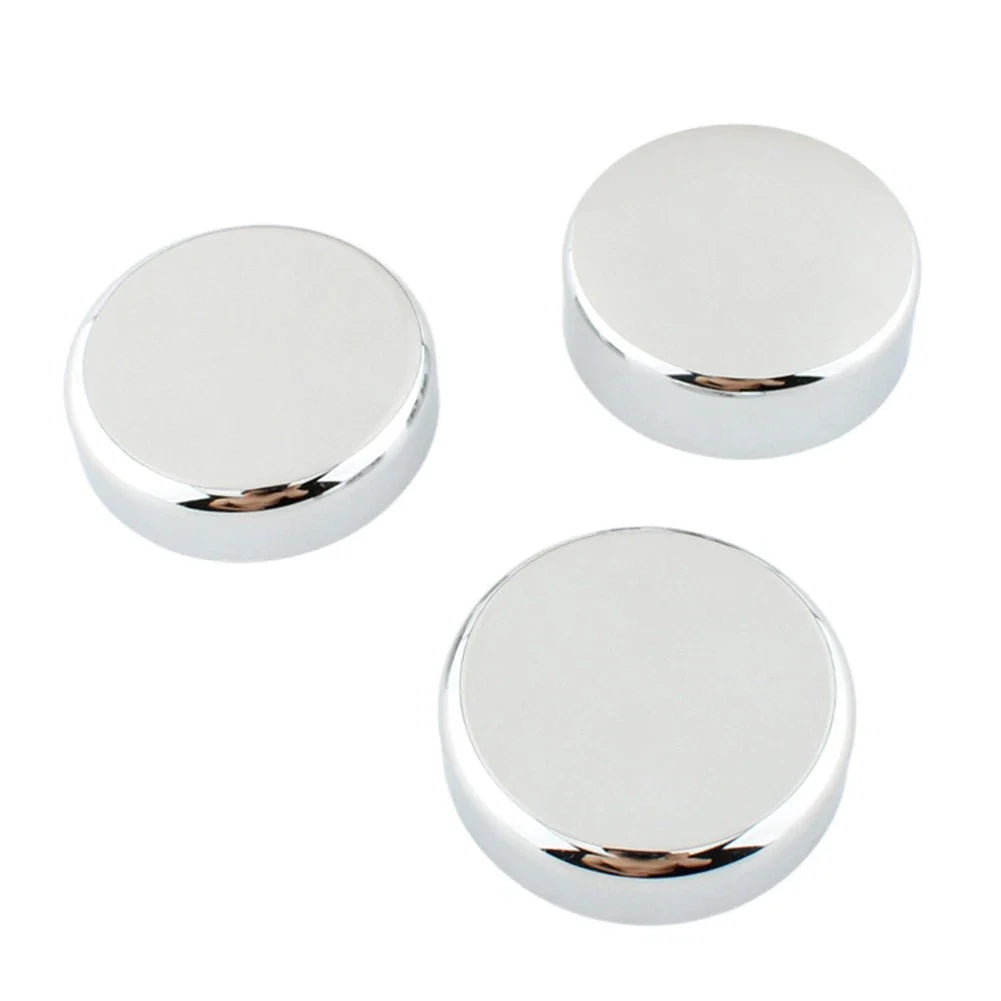 3 x Chrome Top Fork Tube Stem Nuts for Harley V-Rod Night Rod Special (2007-2011)