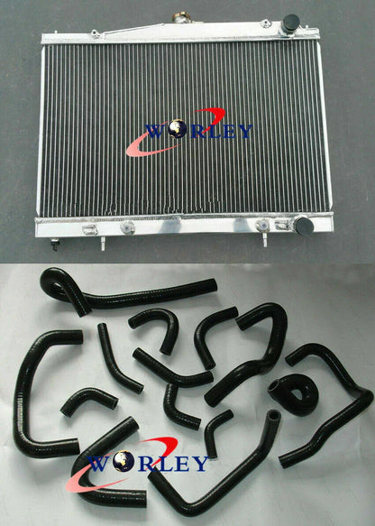 Aluminum Radiator & Silicone Hoses for Nissan R33 R34 GT GTT GTR (1999-2000)