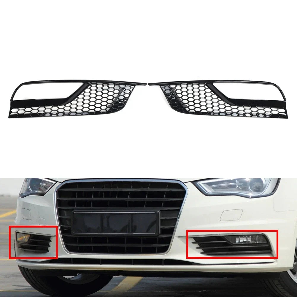 Front Fog Light Grilles Covers for Audi A3 Quattro Sedan (2013-2016)