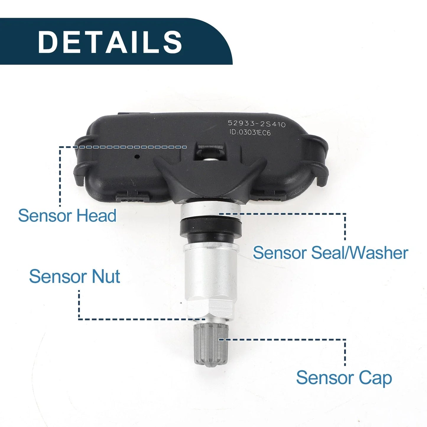 Tire Pressure Sensor for Kia Rio 2011-2017 TPMS 1 x 433MHz Sensor