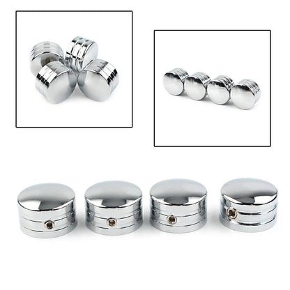 4 x Chrome Spark Plug Head Bolt Cap Covers for Harley Twin Cam (1999-2017)