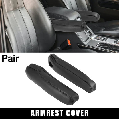 Front Seat Armrest Covers for Honda Odyssey (2005-2010) - 1 Pair Black