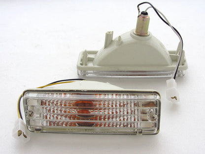 Crystal Clear Bumper Bar Indicator Lights for 1983-1988 Toyota Hilux