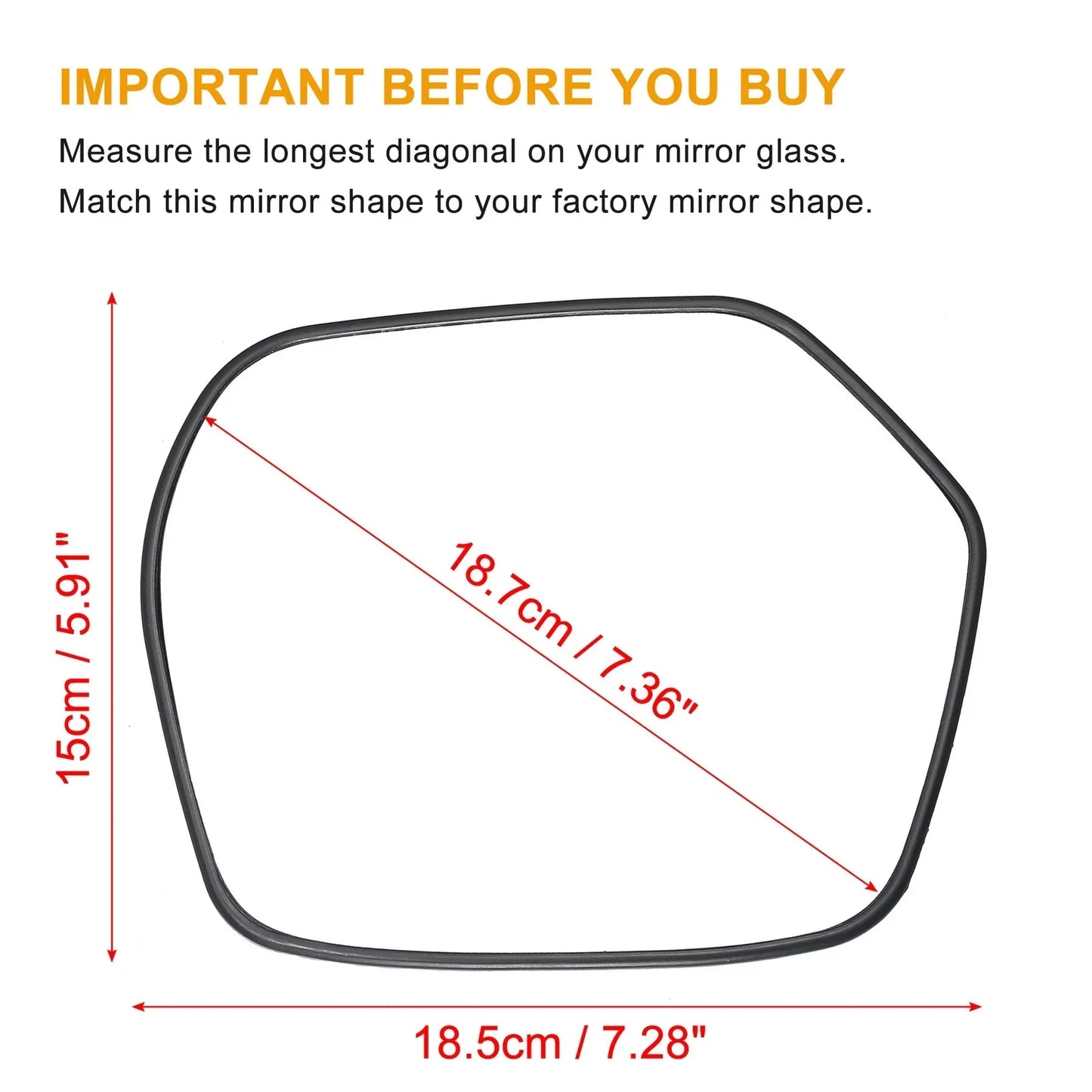Heated Right Side Mirror Glass with Backing Plate for Honda CR-V (2007-2011)