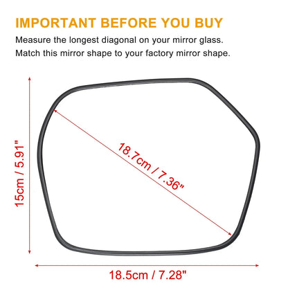 Heated Right Side Mirror Glass with Backing Plate for Honda CR-V (2007-2011)