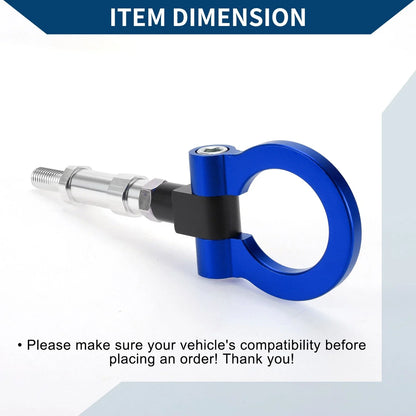 Tow Hook Ring 23.0cm for Honda S2000 (2000-2009) - Metal Towing Hook, Blue