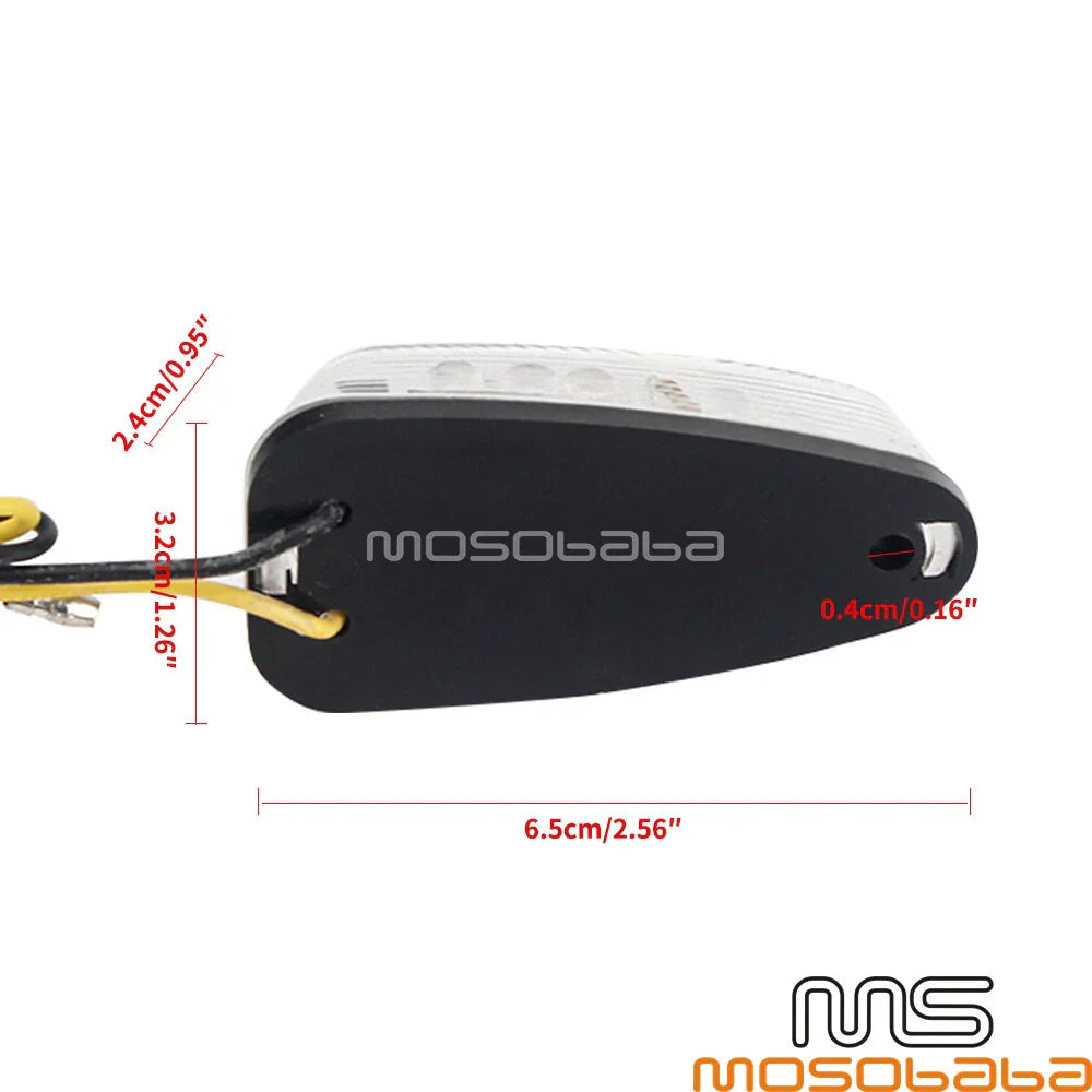 12V Mini LED Turn Signal Light for Motorcycle - Amber Indicator Lamp
