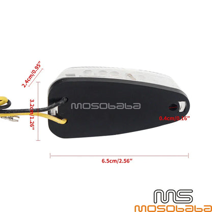 12V Mini LED Turn Signal Light for Motorcycle - Amber Indicator Lamp