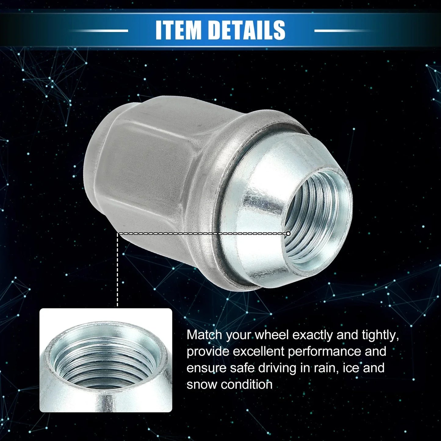 20 x Wheel Lug Nuts for Jeep Wrangler, Liberty, Dodge Challenger