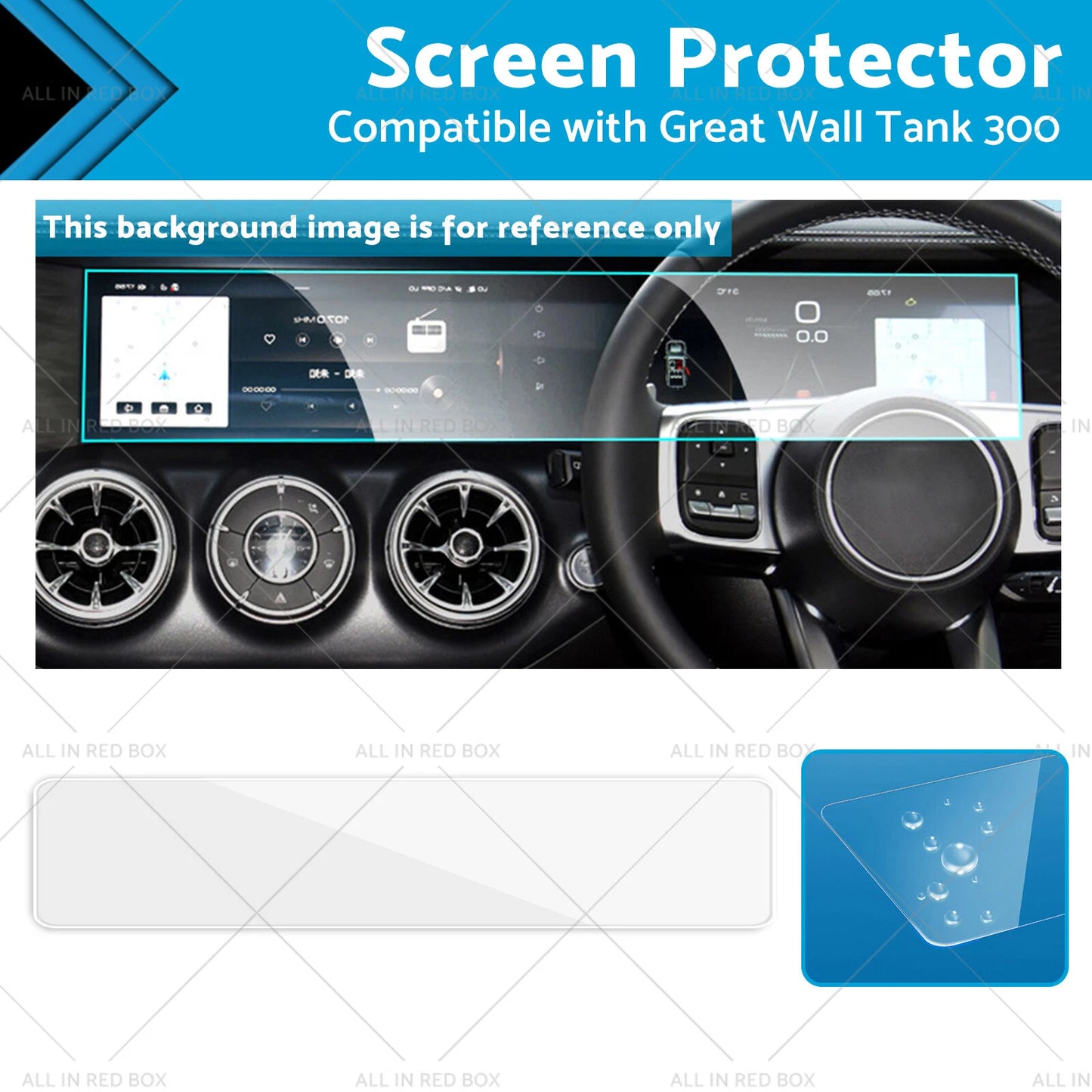 Tempered Glass Center Console Screen Protector for GWM Tank 300 (2023-2024)