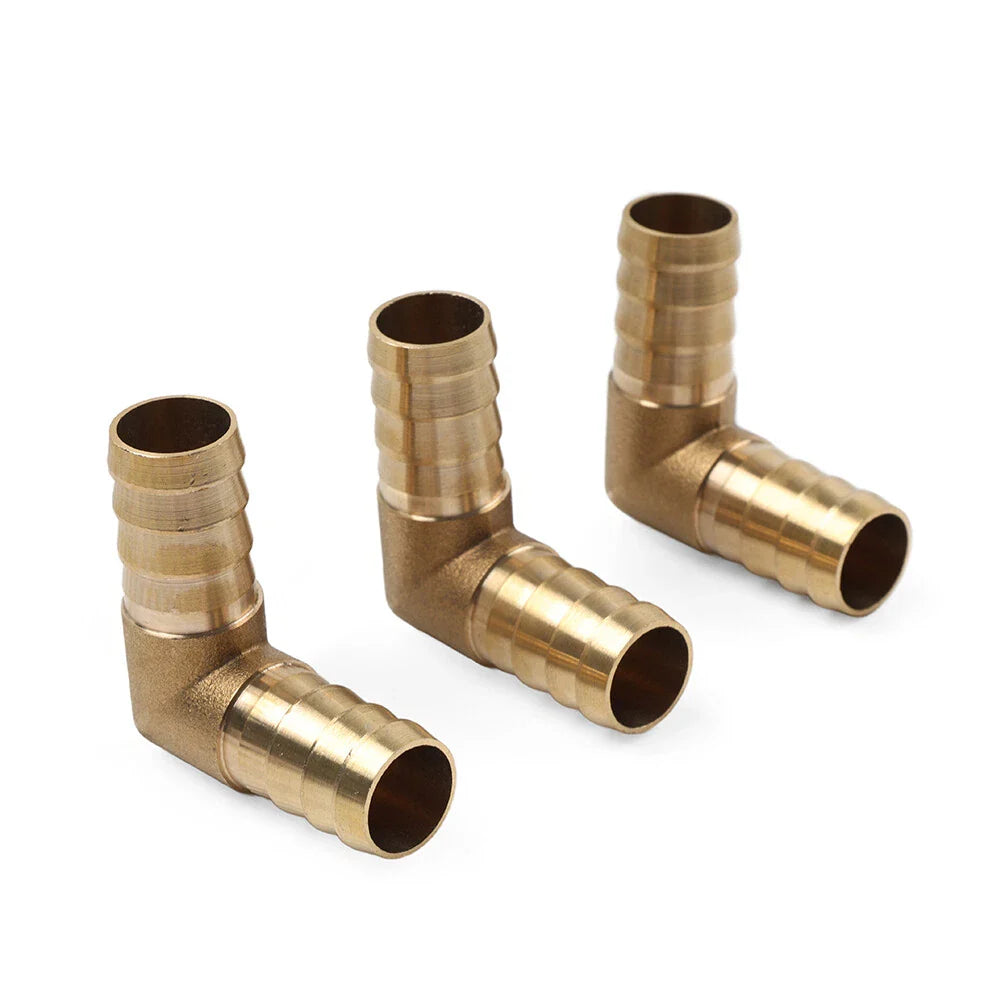 3 Pcs 5/8" Brass Barbed Hose Barb Elbow Fitting for Pipe