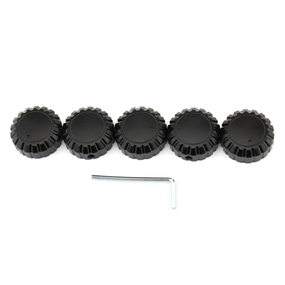 5Pcs Black Aluminum Radio Knobs for Honda GL1500 Goldwing (1988-2000)