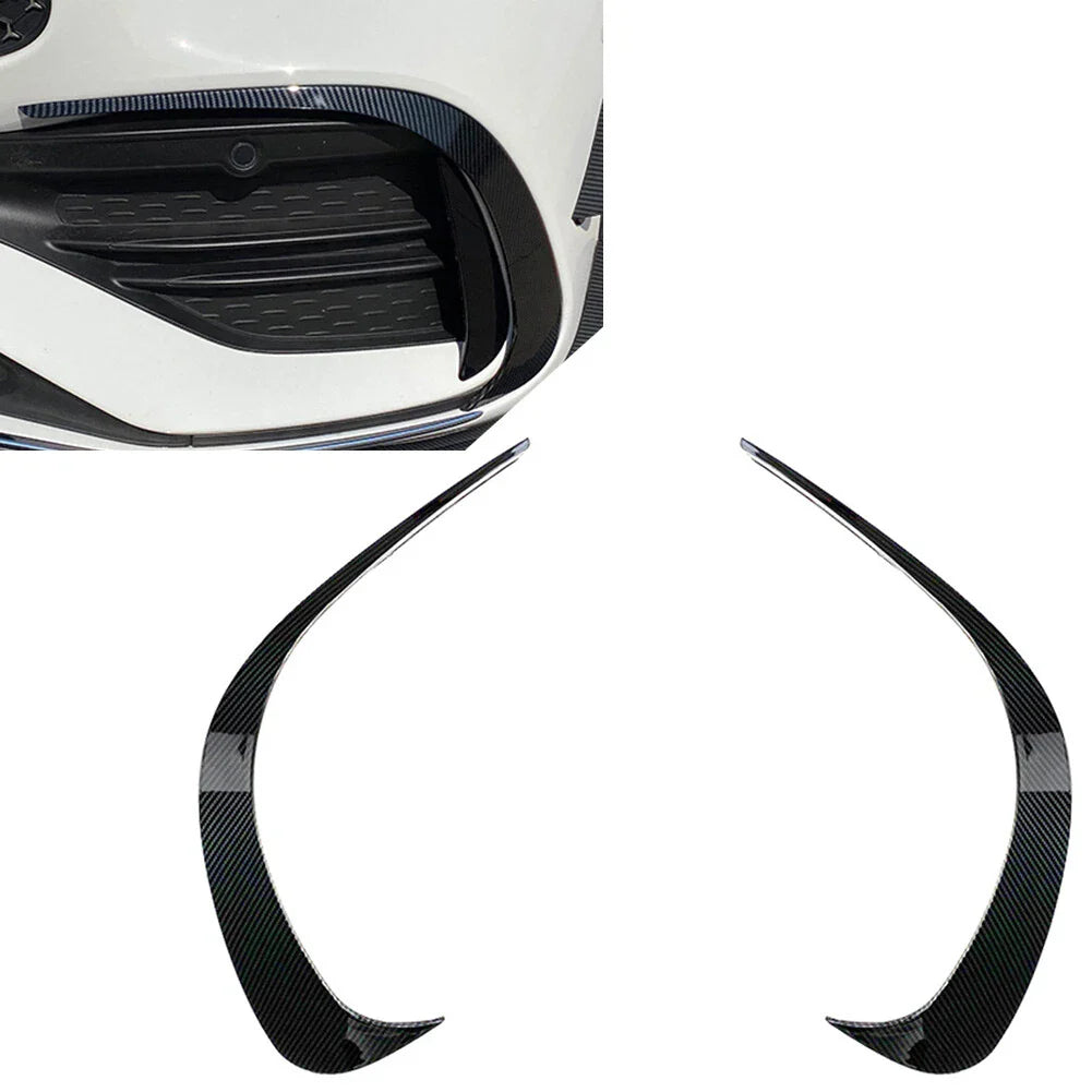 Black ABS Front Bumper Lip Splitter Spoiler for Mercedes C-Class (2022-2023)