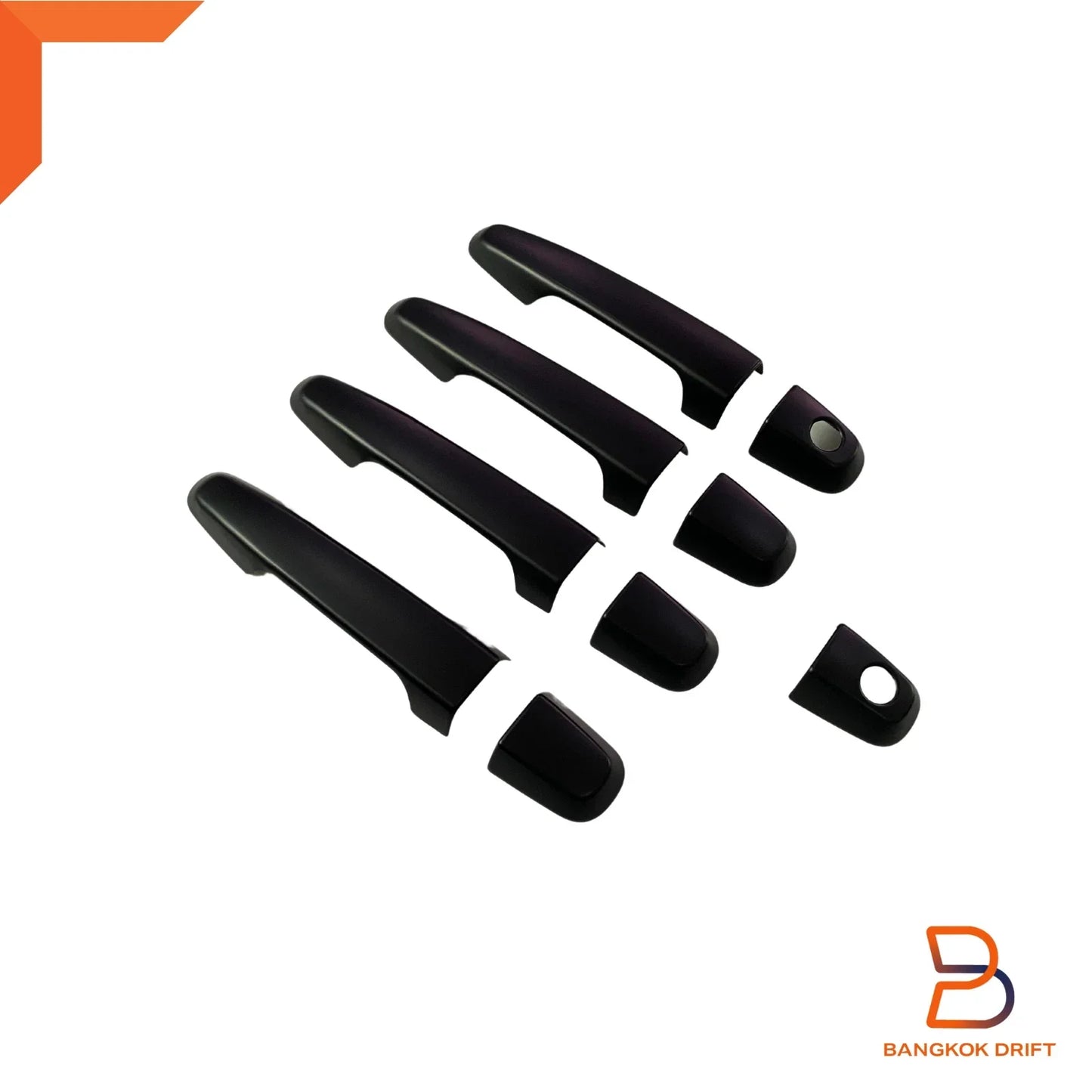 Matte Black Door Handle Cover Trim for Mitsubishi Triton Ute, Pajero Sport (05-23)