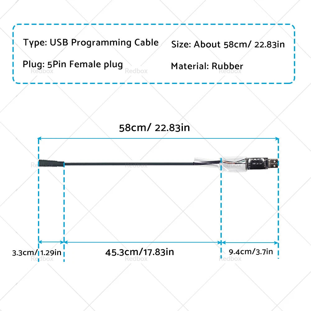 5Pin USB Cable for Bafang BBS01 BBS02 BBSHD Mid Drive Motor
