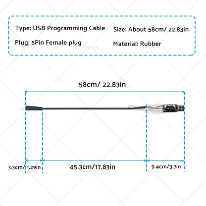 5Pin USB Cable for Bafang BBS01 BBS02 BBSHD Mid Drive Motor