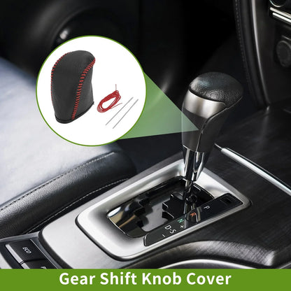 Dodge Journey Gear Shift Knob Cover 2011-2020 Pebbled Black Red