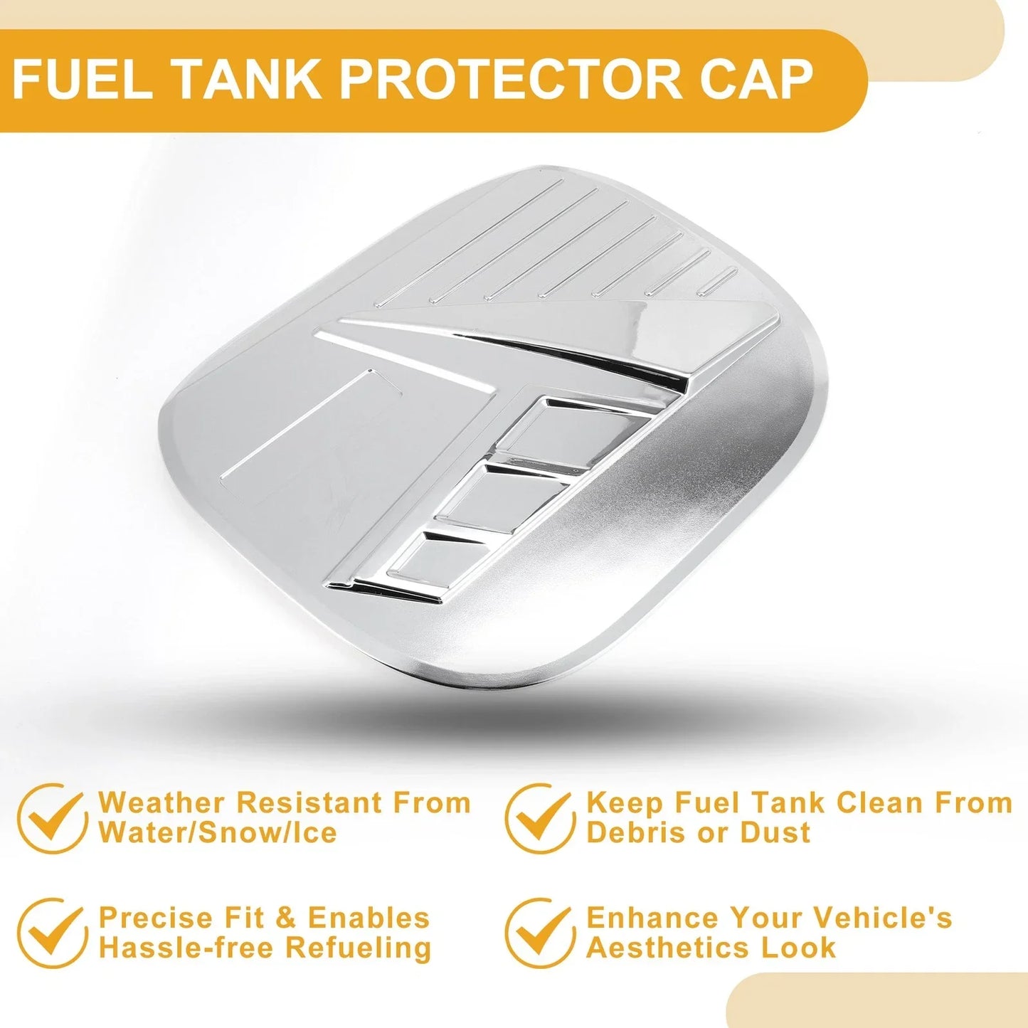 Fuel Tank Door Cap for Hyundai Tucson 2021-2025 Gas Tank Flap Chrome Silver