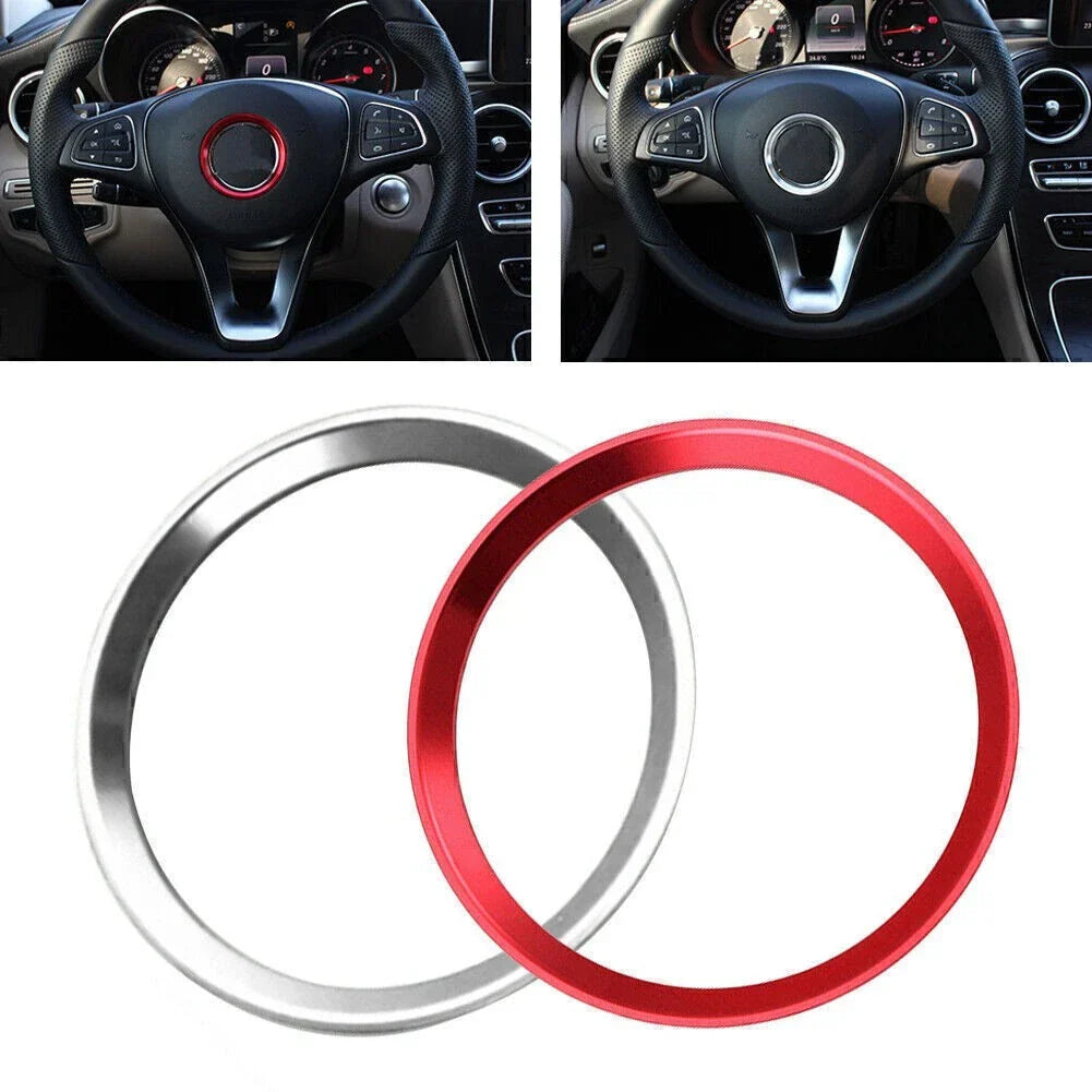 Steering Wheel Center Decor Ring Trim for Mercedes Benz C E CLA GLA GLC (2013-2023)
