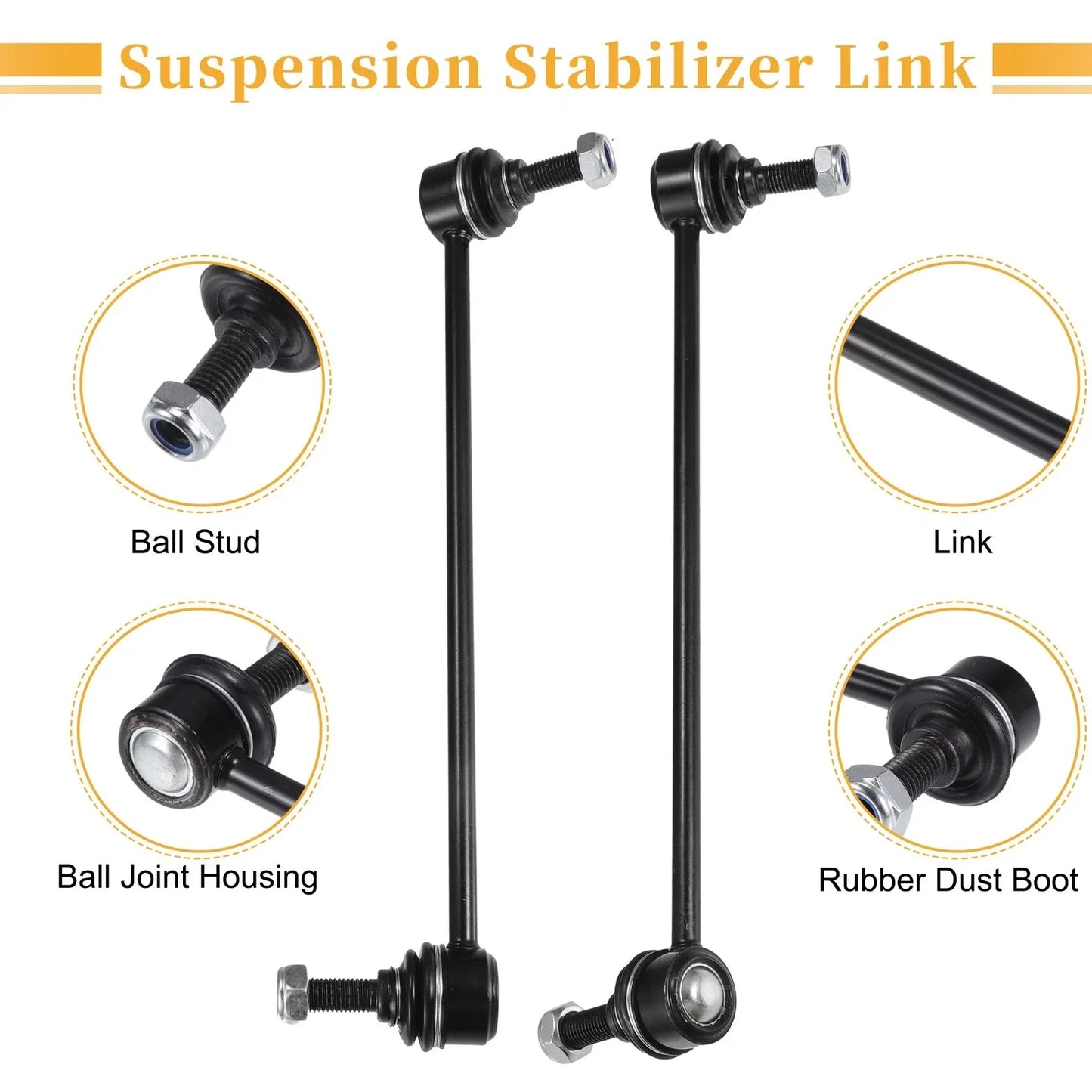 2 x Front Stabilizer Sway Bar Links for Mercedes-Benz C230 C250 C300 C350