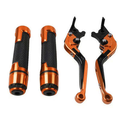 Orange Extendable Brake Clutch Lever Grip Set for Yamaha MT-15 XSR155 (2019-2023)