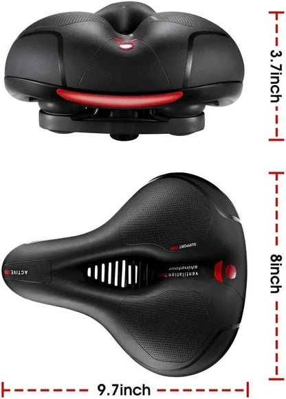 Big Wide Bike Seat Gel Cruiser Saddle Extra Comfort Pad for Bicycle