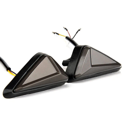 Amber Blue Flush Mount LED Turn Signal Lights for Motorcycle