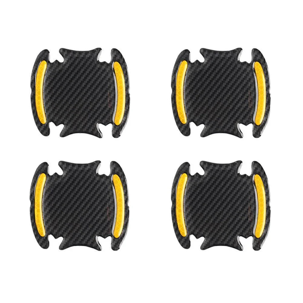 Carbon Fiber Gold Door Handle Reflective Sticker Scratch Cover Protection
