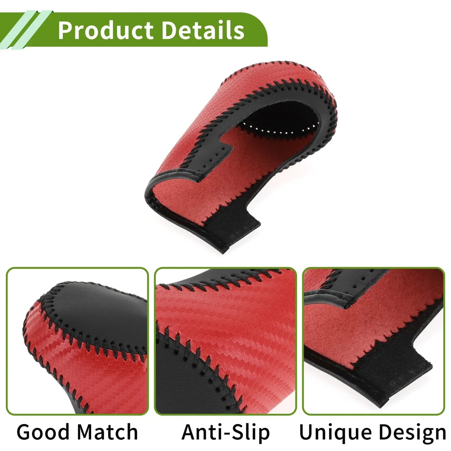 Car Gear Shift Knob Cover for Chevrolet Malibu Red Carbon Fiber
