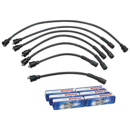 Ignition Leads + Bosch Spark Plugs Set for Landcruiser FJ70 FJ73 4.0L 3F 1984~92