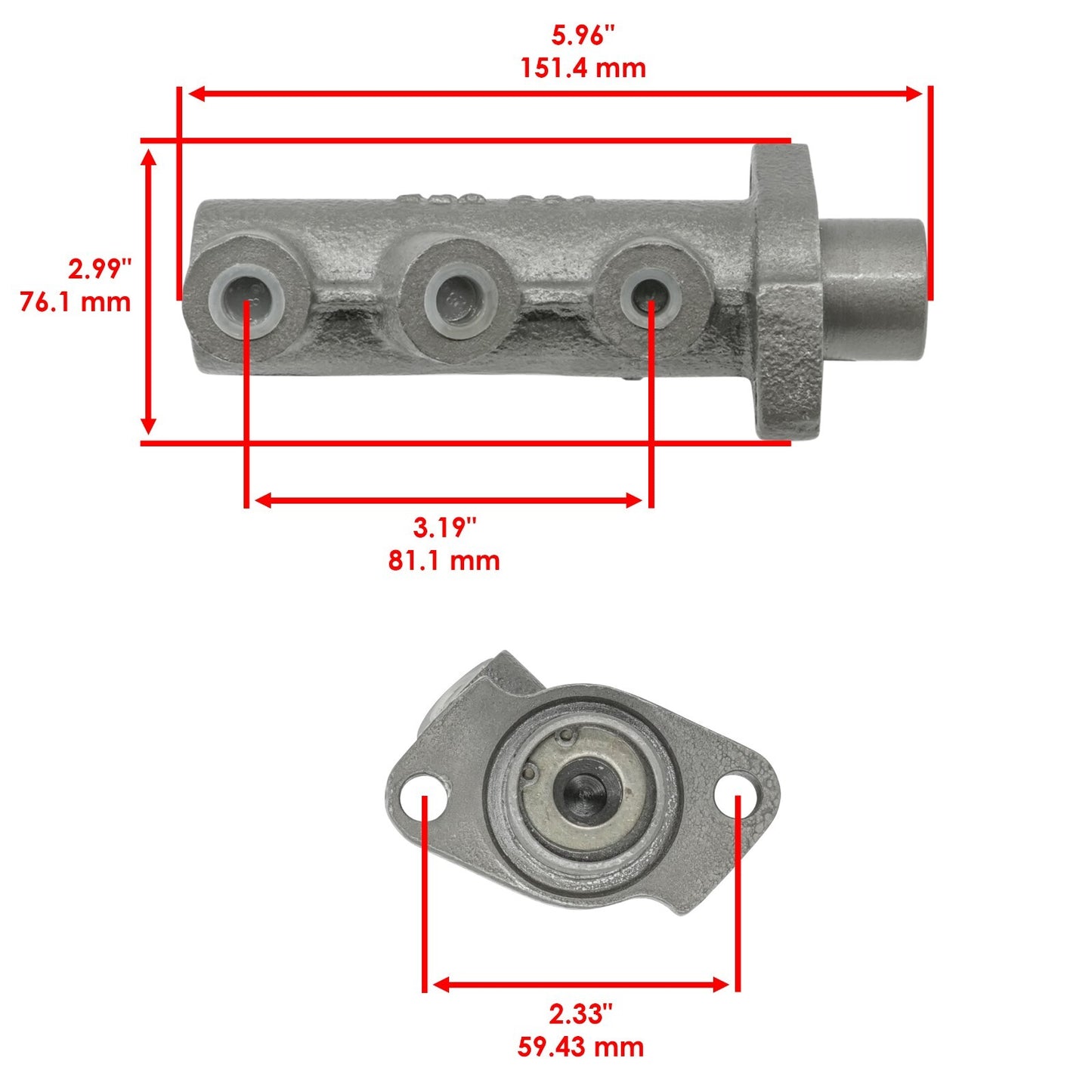 Caltric Brake Master Cylinder Replacement for JCB 3CX 3CX-15 2002–2017