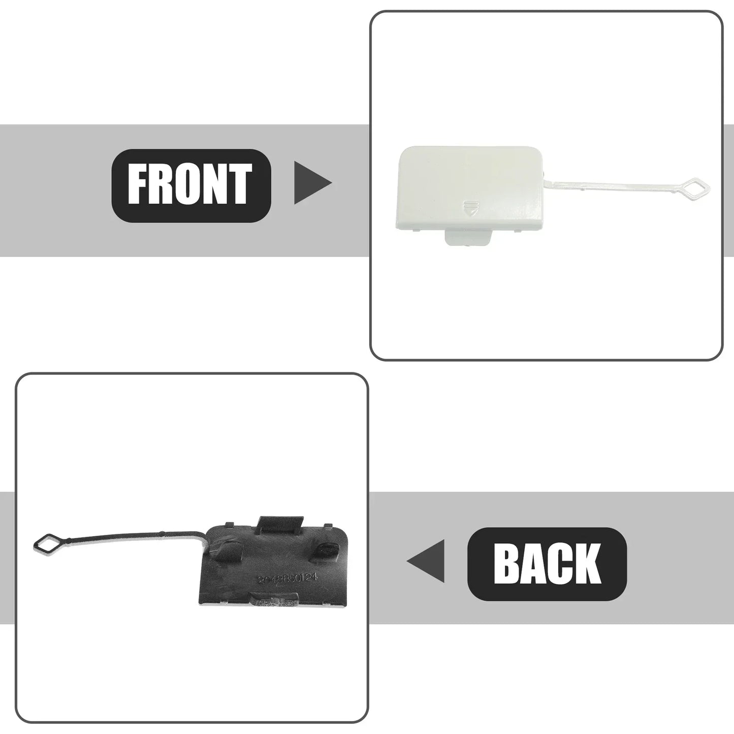 Front Right Bumper Tow Eye Hook Cover for Mercedes-Benz C 350 (2012-2015)